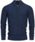 Indicode Herren INWestmoon Strickjacke mit Stehkragen | Fein-Strick Cardigan aus Baumwollgemisch Navy, L