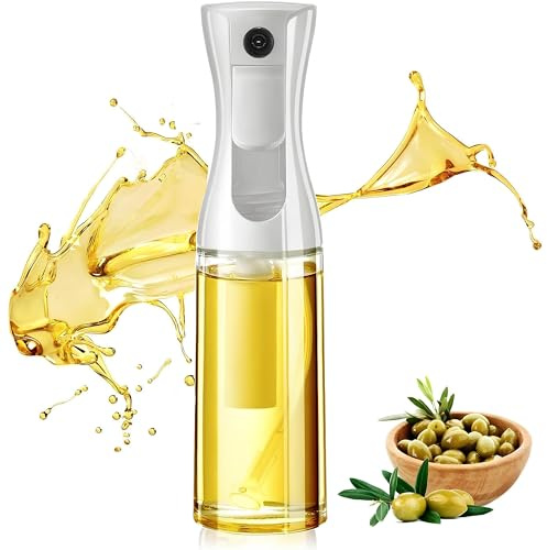 MyHome 101 Glass Oil Sprayer for Cooking - Olive Oil Mister Spray Bottle - 6.7 fl.oz - Air Fryer Accessories - Refillable Dispenser for Kitchen