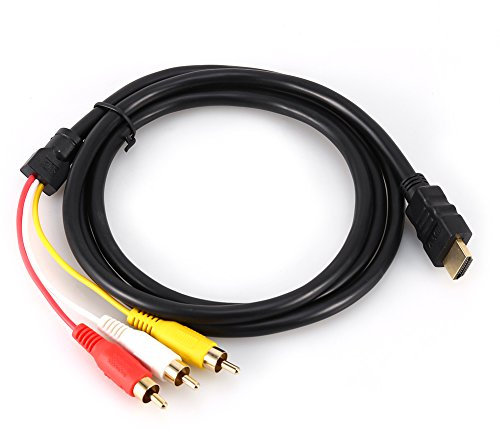 HDMI Stecker auf 3 RCA Kabel, Audio Video AV Adapter, Verlängerungscode, RCA-HDMI-Adapter Für PC, Laptop, TV, STB, VHS, VCR-Kamera, DVD, 1,5 M Lang