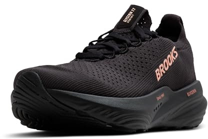 Brooks Women’s Glycerin Stealthfit 22 Neutral Running Shoe - Black/Grey/Rose Gold - 8 Medium