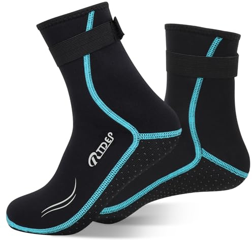 Rtdep Calzari Neoprene, Calzari in Neoprene, Calzari Sub 3mm per Uomo e Donna, Calzari Beach Volley, Calze Piscina Calze da Acqua Calze Termiche per Immersioni, Snorkeling, Nuoto(M)