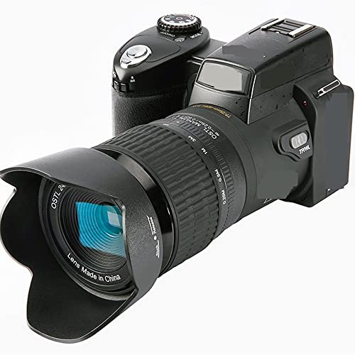 Fotocamera digitale, Zoom ottico 24X Teleobiettivo grandangolare Fotocamera digitale professionale SLR Torcia 33MP Registratore 1080P 3quot;Schermo per adolescenti, principianti, adulti(32G SD Card,NO