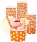 50 Pezzi Ciotole di Carta Gelato 125ml Contenitori di tazza di gelato Coppe Gelato di Carta Polka Dot Ciotole da dessert di carta per Yogurt, Torta, Gelato, Festa di compleanno estiva (Arancia)