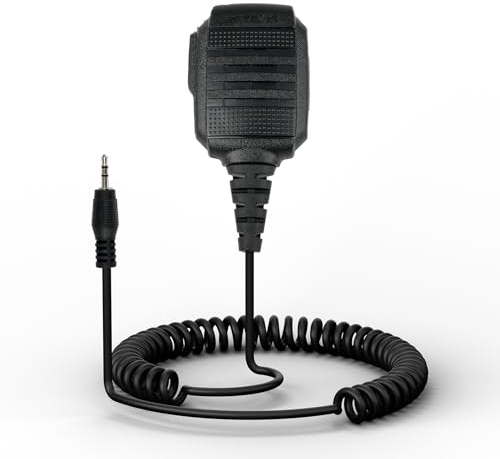 Retevis Microfono altoparlante remoto, altoparlante da spalla radio a pin singolo da 2,5 mm, impermeabile IP54, resistente alla polvere e alle cadute, microfono walkie talkie per cantiere, compatibile