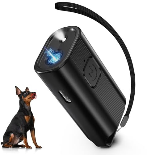 Bubbacare Antibell Ultraschall Gerät, Handgerät Anti Bell Gerät Hunde, Leistungsstark Hunde Bellen Stoppen mit LED, Antibell für Hunde Drinnen Draußen, Anti Hunde Bellen für Kleine Mittel Große Hunde