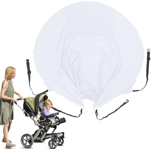 Voile D'Pour Poussette Bébé Voile De Protection Pour | Protection Solaire Légère Et Compacte Pour Courses, Randonnée, Pique-Nique, Camping Et