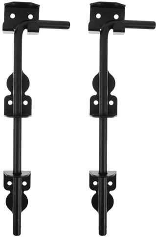 ELAYARD Set 2 Pezzi Chiavistelli per Cancello in Acciaio Resistente Asta di Caduta 12 Pollici Inserto Profondo per Recinzioni in Legno Cancelli da Giardino e Porte Esterne Fermo di