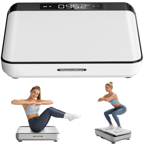 Viamotion Vibration Plate Exercise Machine, Whole Body Exercise Equipment for Home Use with LED Display, 99 Levels Vibrating Plate for Fitness & Toning
