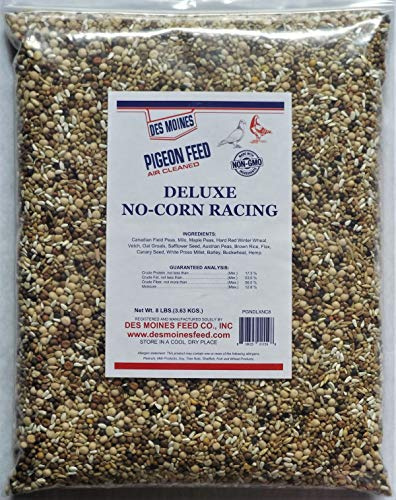 Des Moines Feed Deluxe No Corn Racer Pigeon Mix (17.5%) 8 lbs