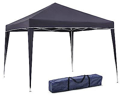 KG KITGARDEN - Carpa Plegable 3x3m para Jardín, Incluye Piquetas y Bolsa de Transporte, Azul