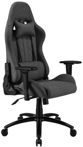 REKT ULTIM8-RS - Chaise Gaming en Tissu Premium - Inclinable à 160 ° - Accoudoirs 3D - Coussin Ajustable pour La Nuque - Coussin Lombaire - Chaise de Bureau Supporte 150 Kg (Noir)