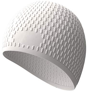 ZWEBY Comoda Cuffia da Nuoto Berretti for Nuoto in Silicone Grande for Uomini Adulti Donna Piscina Piscina per Capelli Lunghi e Corti (Colore : Bianca, Size : One Size)