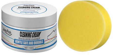JPESYGFDK Schuhe Reinigungscreme, White Shoe Cleaning Cream, Multifunctional White Shoe Cleaner, Schuhcreme Mit Schwamm, Schuhaufhellungs-Reinigungswerkzeug, Sneaker-Flecken-Reinigungscreme