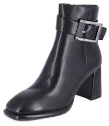 QUEEN HELENA Tronchetti con Fibbia Stivaletti con Tacco Casual Eleganti Donna K3258 (Nero Pu, Sistema Taglie Calzature EU, Adulto, Donna, Numero, Media, 35)