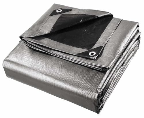 Tarpaulin Extra Super Heavy Duty Waterproof HD Cover Tarp Ground Sheet Mesh 320GSM (4m x 5m)