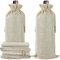 NathrBTV Bolsa de Regalo para Botella 20 Pcs Bolsas de Vino de Yute de 15 x 35 cm Fundas Reutilizables para Botellas de Vino de Primera para Navidad Cumpleaños Bodas Fiesta