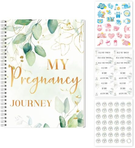 HFLWYWD Schwangerschaftstagebücher für Mütter zum ersten Mal, ein Schwangerschaftsbuch, um jeden Meilenstein von Mutter und Baby festzuhalten, der perfekte Planer, um das Leben Ihrer Kleinen zu
