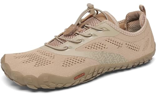 SAGUARO Unisex barfotaskor, utomhus, tåskor, spårlöparskor, BRUN, 46 EU