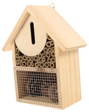 Cabilock Casa per Api con Design per Insetti Impollinatori per Esterni Sicura e Stabile Casa per Insetti Ecologica per Api Solitarie e