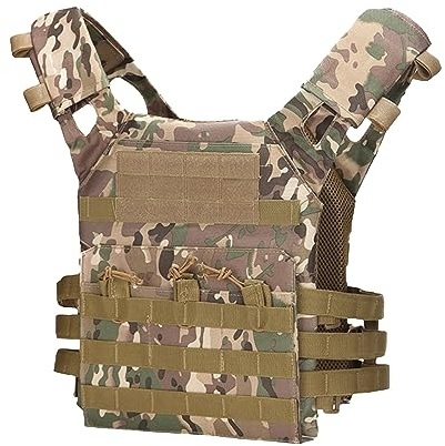 Tactical Vest Combat Vest Military Army Waistcoat Combat Fishing Hiking Hunting Airsoft Outdoor Adjustable Ultra Lightweight Fly Fishing Vests For Men And Women One Size Fits Most