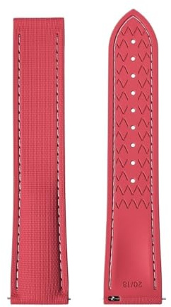Générique Bracelet de montre FKM en toile à voile 20 mm 21 22 compatible avec le bracelet universel Monbery Rolex Submariner coutures blanches