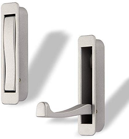 2er Set Moderner Klapphaken Garderobenhaken klappbar Zilly zum Einlassen / 80 x 20 / Chrom matt Kleiderlüfter von SO-TECH®