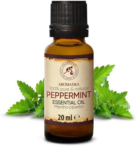 Aceites Esenciales de Menta 20ml - Mentha Piperita - India - Fragancias para Hogar - Mejor para Aromaterapia - Difusor - Lámparas de Aroma