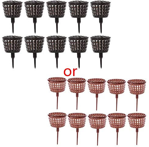 KOFUN Boîte d'engrais pour bonsaï avec couvercle, 10 pièces, outil de bonsaï, panier de couverture, boîte de rangement pour insectes, pot de pépinière portable