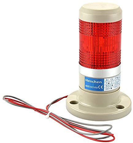 Heschen - Bombilla LED de advertencia, luz de señal de torre, luz continua, 220 VAC, color