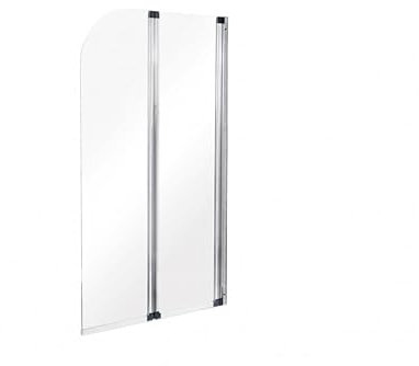 VBChome Faltwand Duschwand 80 x 140cm Chrom Duschabtrennung Spritzschutz Badewannenaufsatz Faltwand für Badewanne Modern Hoche Qualität