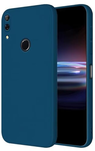 HONLEN Coque pour Huawei P Smart Z/Honor 9X Protection Étui, (6.59 inches) Liquide TPU Silicone Case Anti Rayures Ultra Mince Souple Cover en Silicone Bleu Saphir