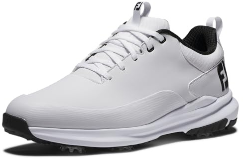 Footjoy Tenis de Golf Fj Tour Rival para Hombre, Blanco, Blanco, Negro., 43 EU