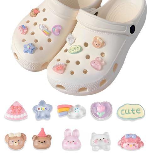 GXGM 10Pcs Charme Chaussure, DéCorations De Chaussures De Dessin Animé Amusantes Pour Filles, GarçOns Et Adultes