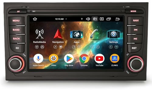Erisin Android 13 Acht-Kern 4GB+64GB Autoradio Für AUDI A4 2002-2007 S4 RS4 B9 B7 RNS-E SEAT EXEO mit GPS Navigation Unterstützt Wireless CarPlay Android AUTO WLAN 4G Bluetooth FM RDS USB DSP DAB+ DVR