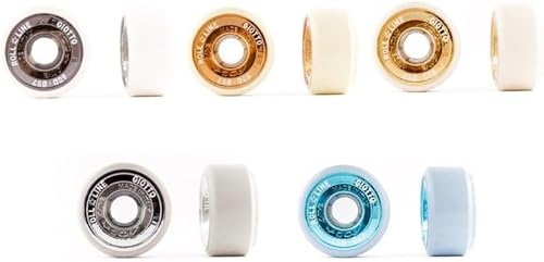 L'ESTEL SKATES Roll Line Roll-Line Giotto Lot de 8 roues + 16 roulements pour patinage libre Diamètre 57 mm (47D)