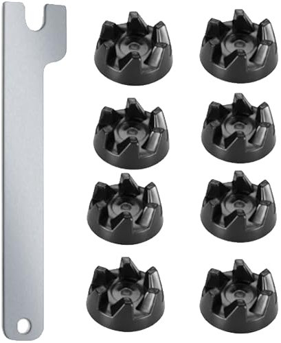 8 x Kupplung 9704230, Kupplung Mitnehmer, Blender Rubber Coupler, Kompatibel mit KitchenAid Modellen KSB52, KSB5, 5KSB52, 5KSB5(Montageschlüssel Enthalten)