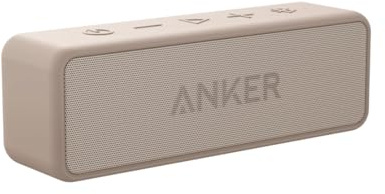 Anker Soundcore 2 Portable Bluetooth Speaker with 12W Stereo Sound, BassUp, IPX7 Waterproof, 24-Hour Playtime, Wireless Stereo Pairing, Speaker for Home, Outdoors, Travel