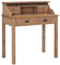vidaXL Teak Massivholz Schreibtisch mit 6 Schubladen Fächern Computertisch PC Tisch Sekretär Bürotisch Arbeitstisch Büromöbel Holztisch 90x50x100 cm