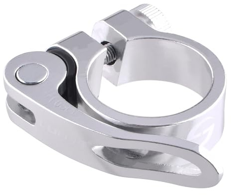 TRIWONDER Sattelklemme mit Schnellspanner 28,6/31,8/34,9 mm Ultraleicht Aluminium Sattelkloben Fahrradzubehör für MTB & Rennrad (Silber, 31.8mm)