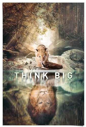 REINDERS Poster, Glaube an dich!, Home Office, Poster, Wanddeko, Room Decor, 150 gr. glänzend Bilderdruckpapier, Mehrfarbig, 91,5 x 61