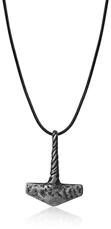 Joliernelle handgjorda MJOLNIR rostfritt stål tors hammare halsband antika vikingasmycken för män