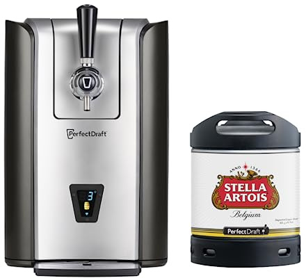 PerfectDraft Pro Home Beer Cooler and Dispenser System and Stella Artois Keg
