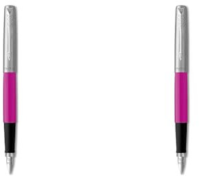 PARKER Jotter Originals Fountain Pen, Classic Magenta Finish, Medium Nib, Blue & Black Ink (Pack of 2)