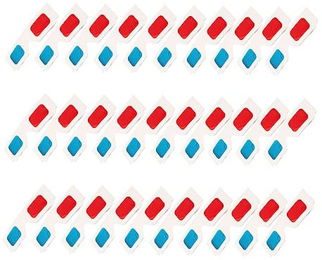 HOMSFOU 30St 3D-Brille aus Papier 3D Brille rot blau Kinderbrille rot Cyan 3D Brille 3D Brille Kinder schnapsgläser 3D-Brille Anaglyph Filmbrille Einweg Karton Video Papiergläser Weiß