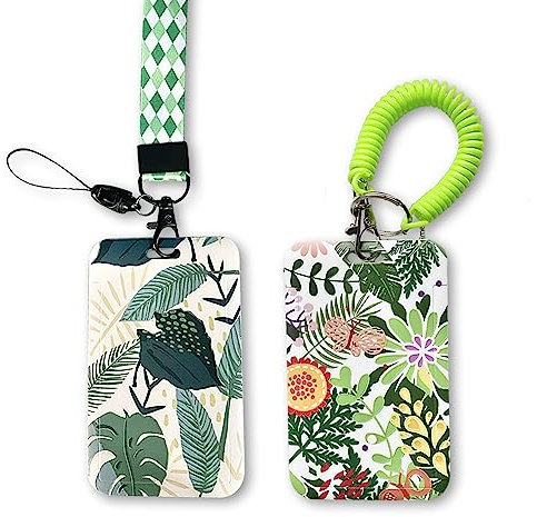 2 stück Kartenhülle mit Schlüsselband Kartenhalter mit Band Schlüsselband mit Kartenhalter Fahrkartenhülle Busfahrkarten Geeignet für Ausweishalter, Buskarte, Kreditkarte