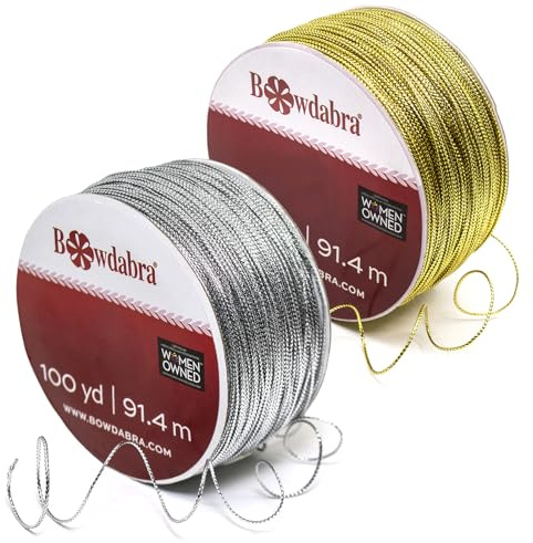 Morex Ribbon Bowdabra Combo - 400 ft Wire, 200 ft Gold and 200 ft Silver, Bow Wire