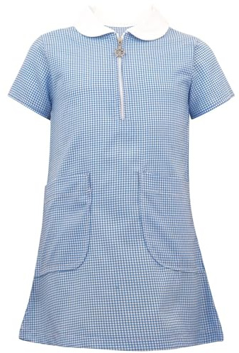 A2Z 4 barn Flickor Enhetlig Skola Kostym Mjuk Kort Ärmar - UF Dress 860 Blue 6-7