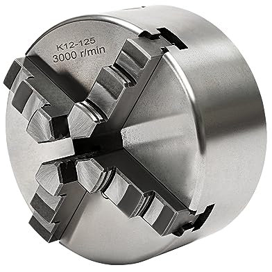 Mandrin à 4 mors 125 mm Mandrin rotatif Chuck 4 Mandrin à mâchoire Mandrin auto-centrant pour tour