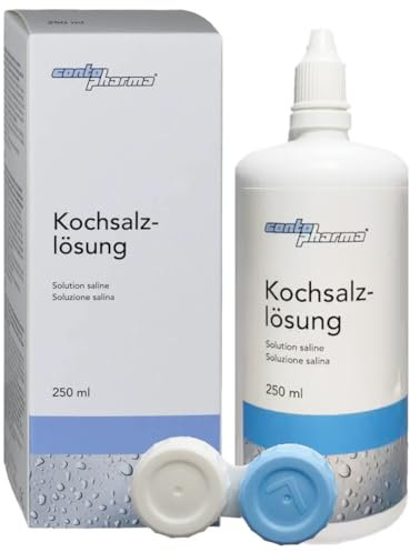 Conto-pharma Kochsalzlösung 250 ml - Soluzione Salina – Sterile e Isotonica per Lenti a Contatto Morbide e Rigide – Risciacquo, Umidificazione e Disinfezione Termica Svizzera
