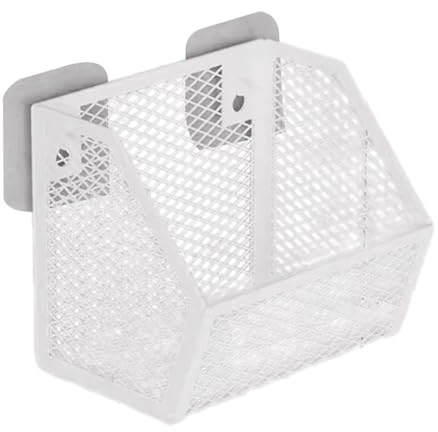 FLCPJGV Cestini Da Appendere Al Muro, Cestini Portaoggetti in Rete, Cestini per Appesi Al Muro per Le Cipolle, per Armadio, Cucina, Bagno E, Bianco, 14.8x11x13.5 Cm